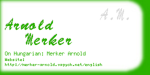 arnold merker business card